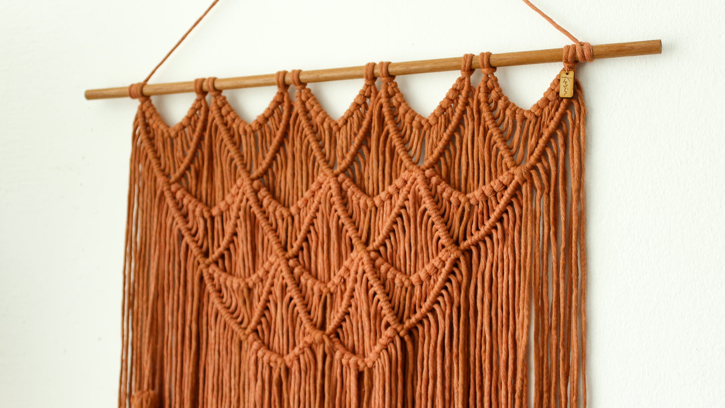 Tapiz de macramé estilo Boho