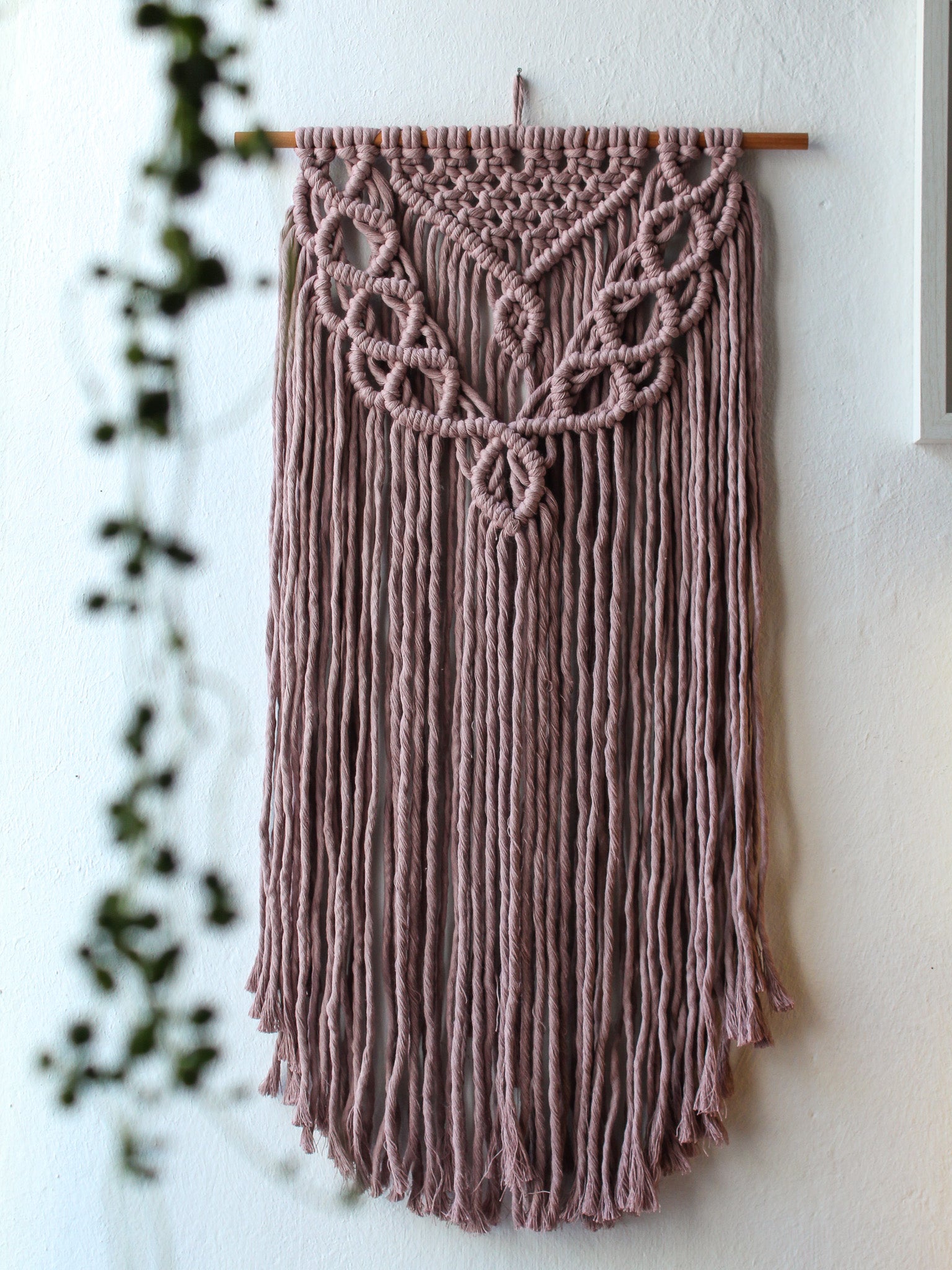 Mural de macramé estilo Boho