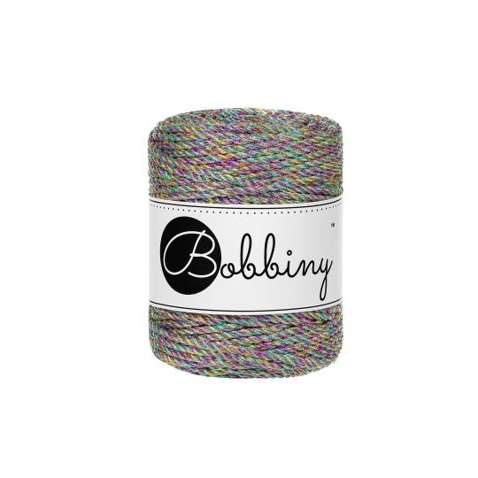 Cuerda torcida 3 mm Bobbiny - Metalizada (50 metros)