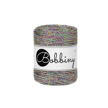 Cuerda torcida 3 mm Bobbiny - Metalizada (50 metros)