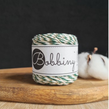 Cuerda torcida 1.5 mm Bobbiny - Línea Holiday (35 metros)