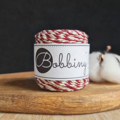 Cuerda torcida 1.5 mm Bobbiny - Línea Holiday (35 metros)