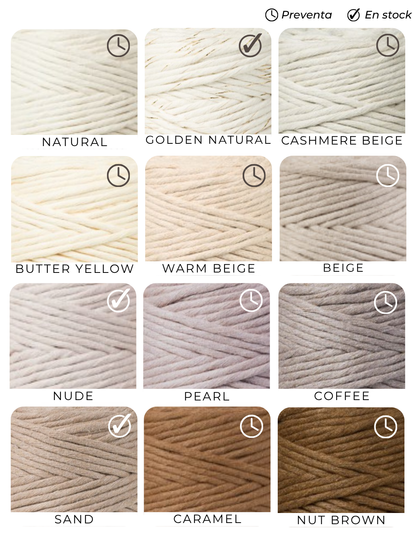 Cuerda peinada 3 mm Bobbiny (100 metros)