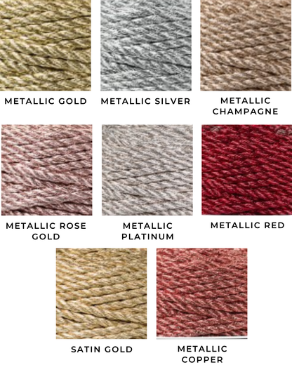 Cuerda torcida 3 mm Bobbiny - Metalizada (50 metros)